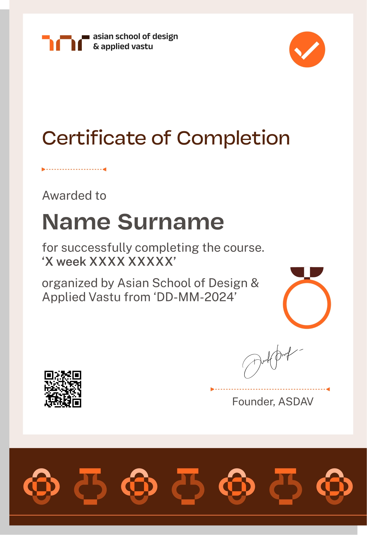 ASDAV Certificate