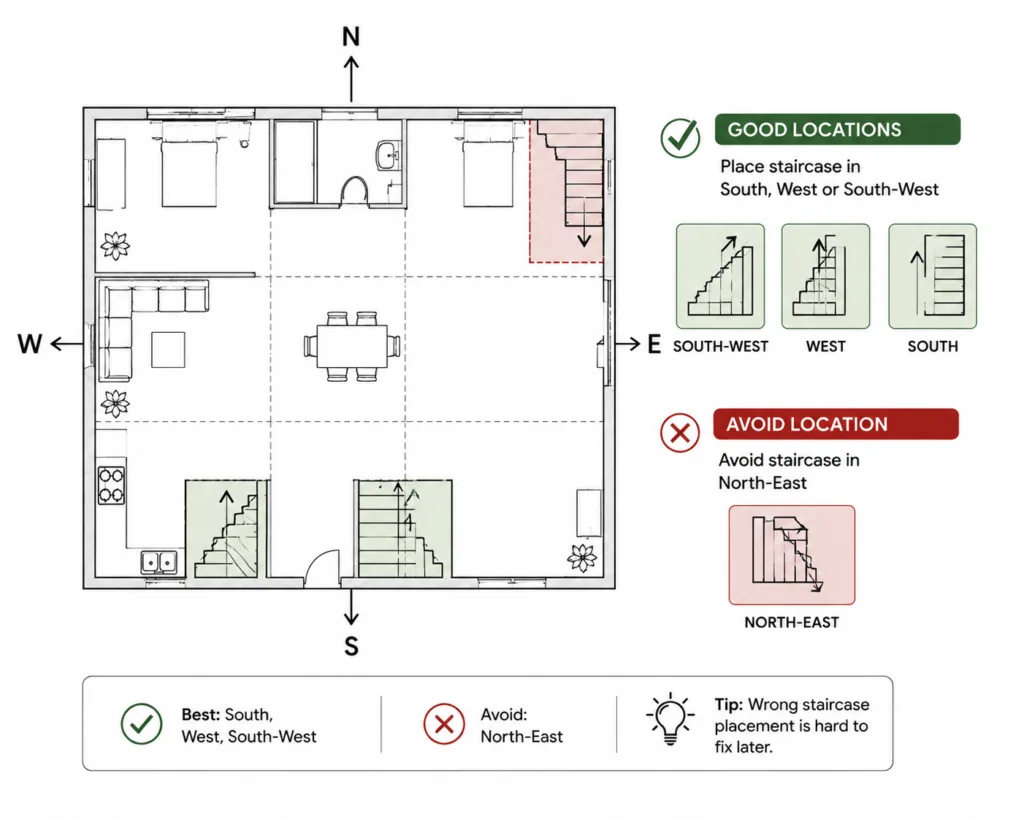 Best Staircase Direction for Villas in India as per Vastu Shastra