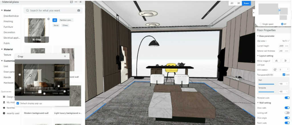 AiHouse feature: Customize materials and finishes with precision