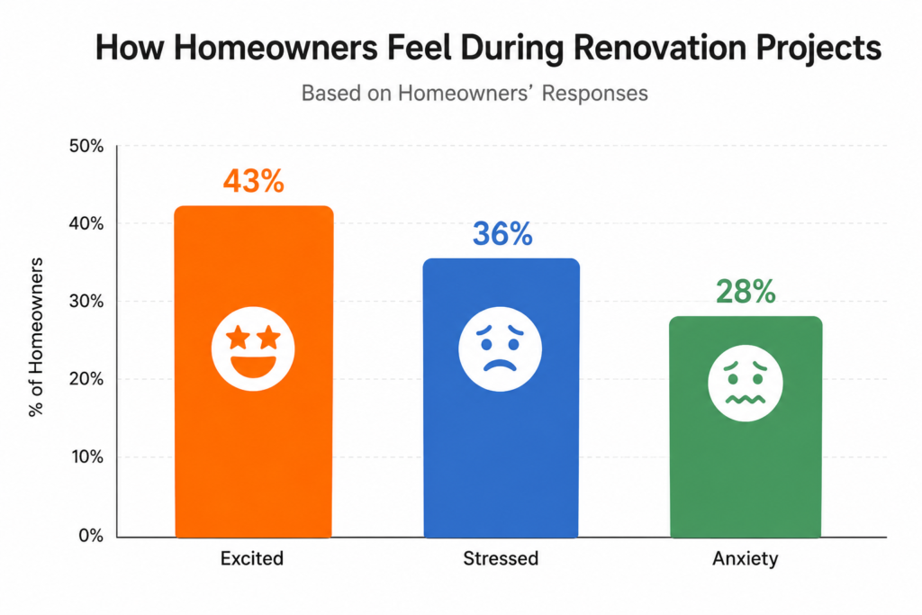 How homeowners feel during renovation projects