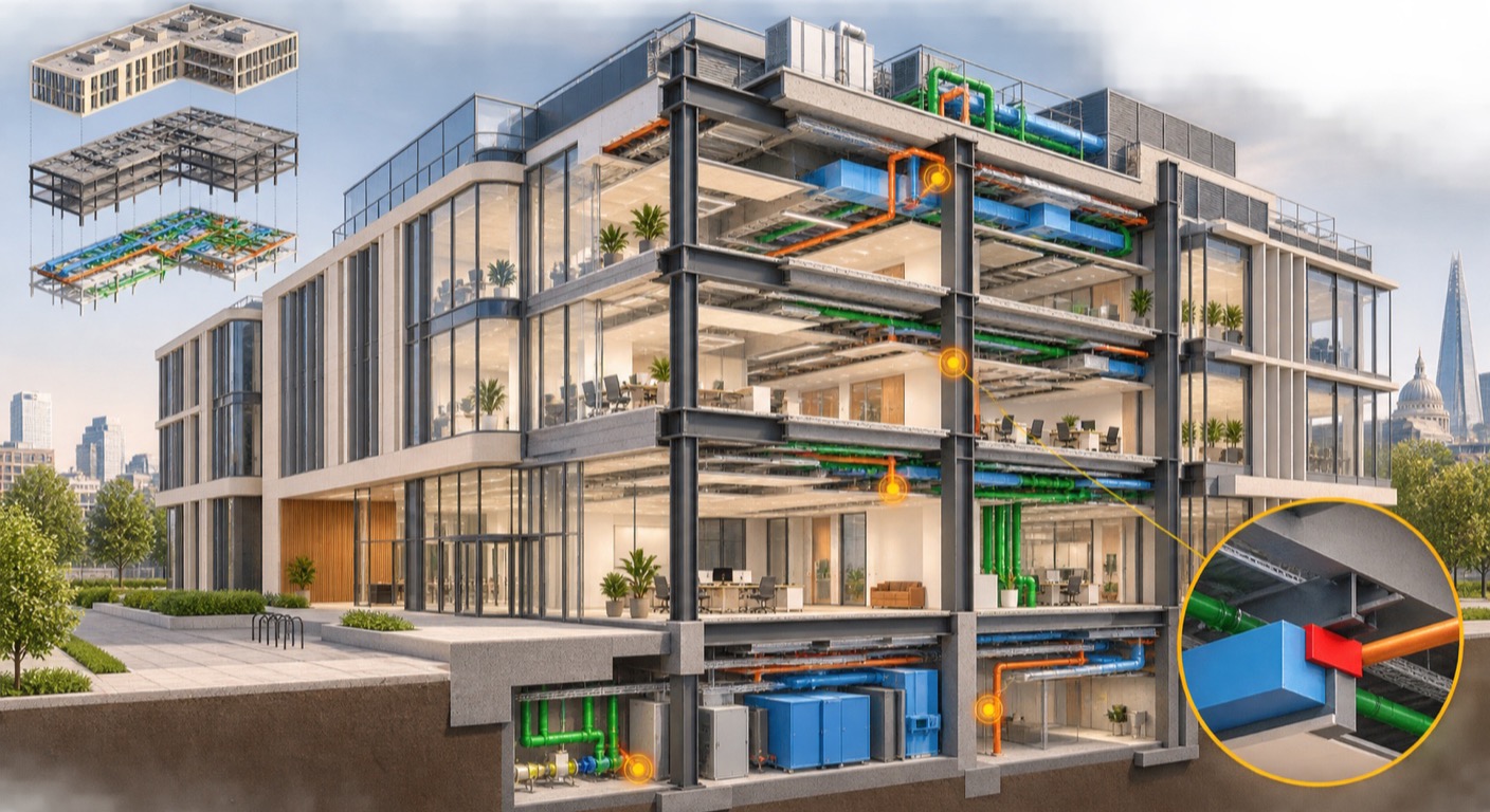 Week 7 federated architectural, structural, and MEP coordination in a UK project context